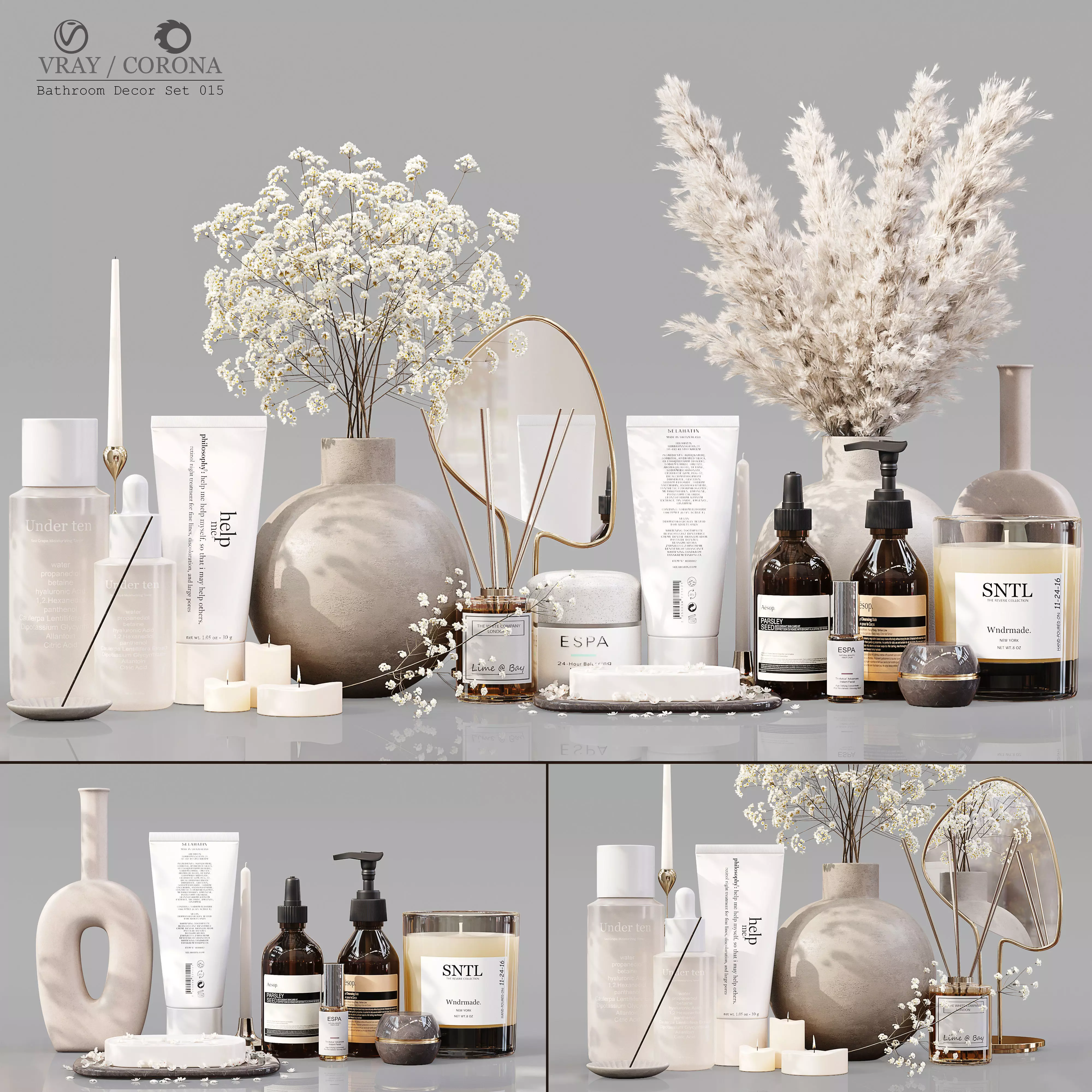 Bathroom Decor Set 015 3D model | CGTrader