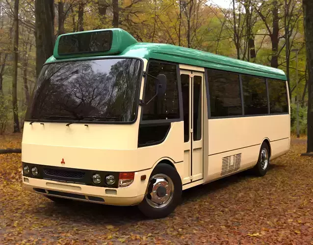 Mitsubishi Fuso Rosa Hong Kong Bus High Roof 3D model