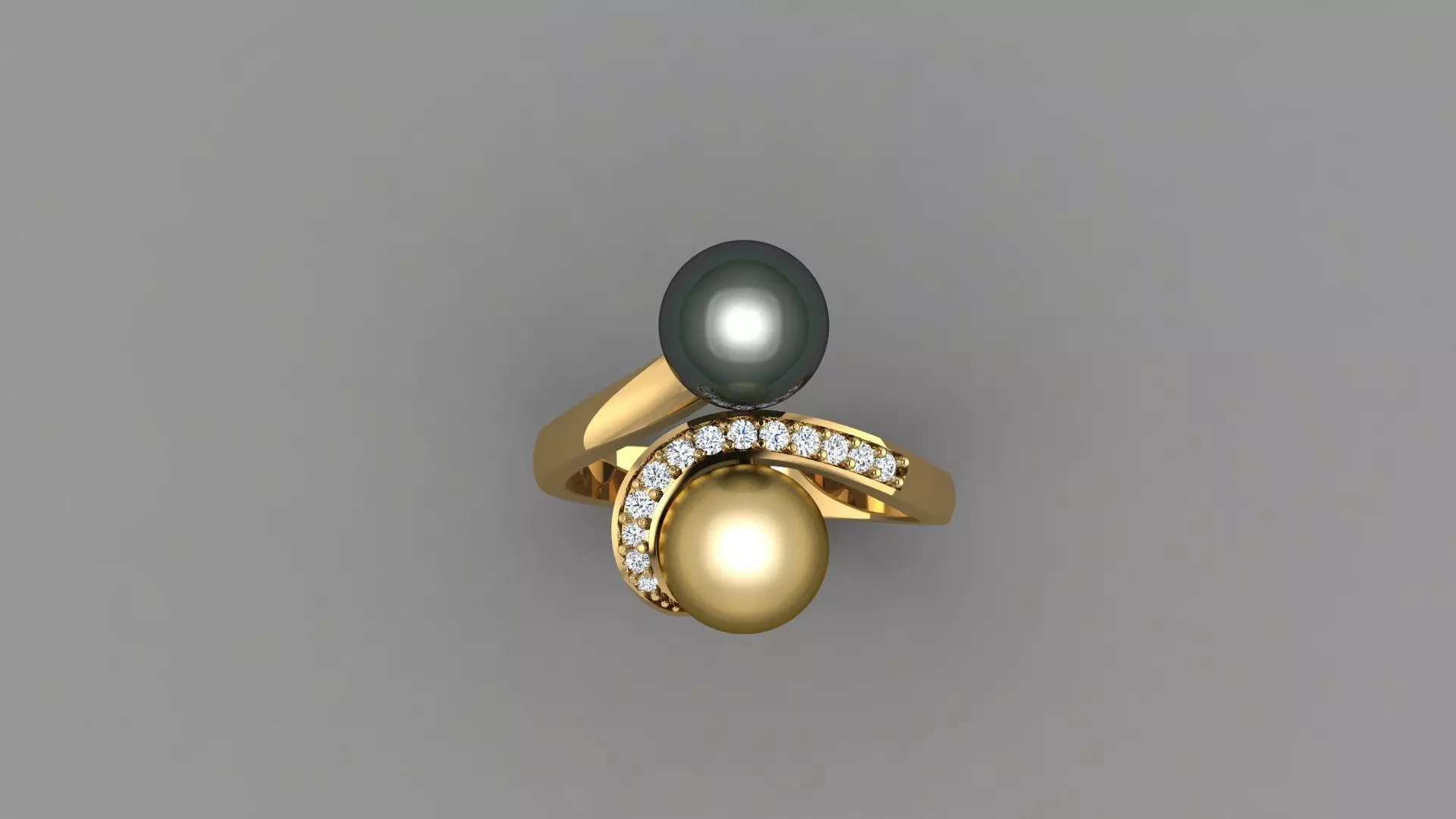 Multi pearl ring 3D print model