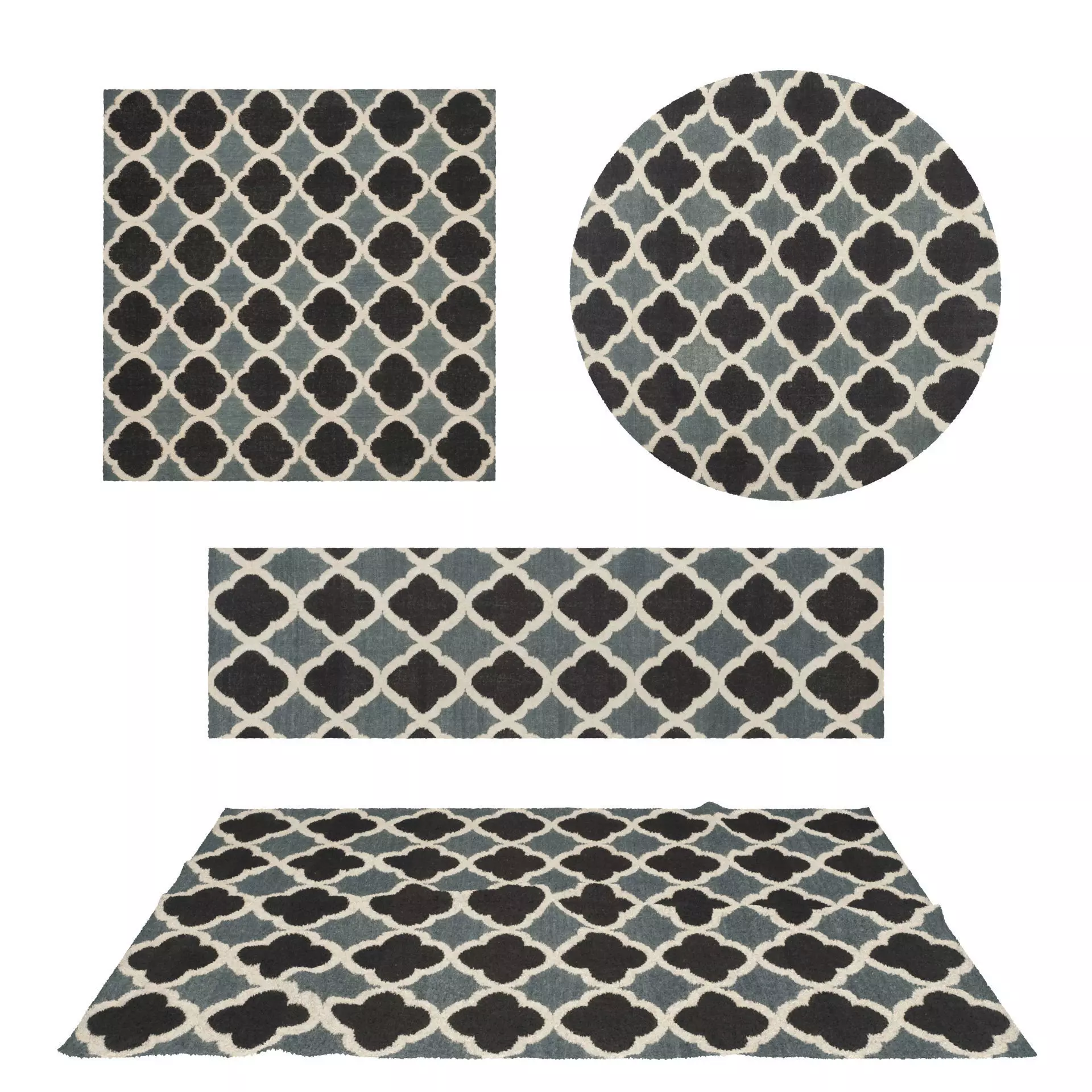Rugs No 728 Low-poly 3D model_0