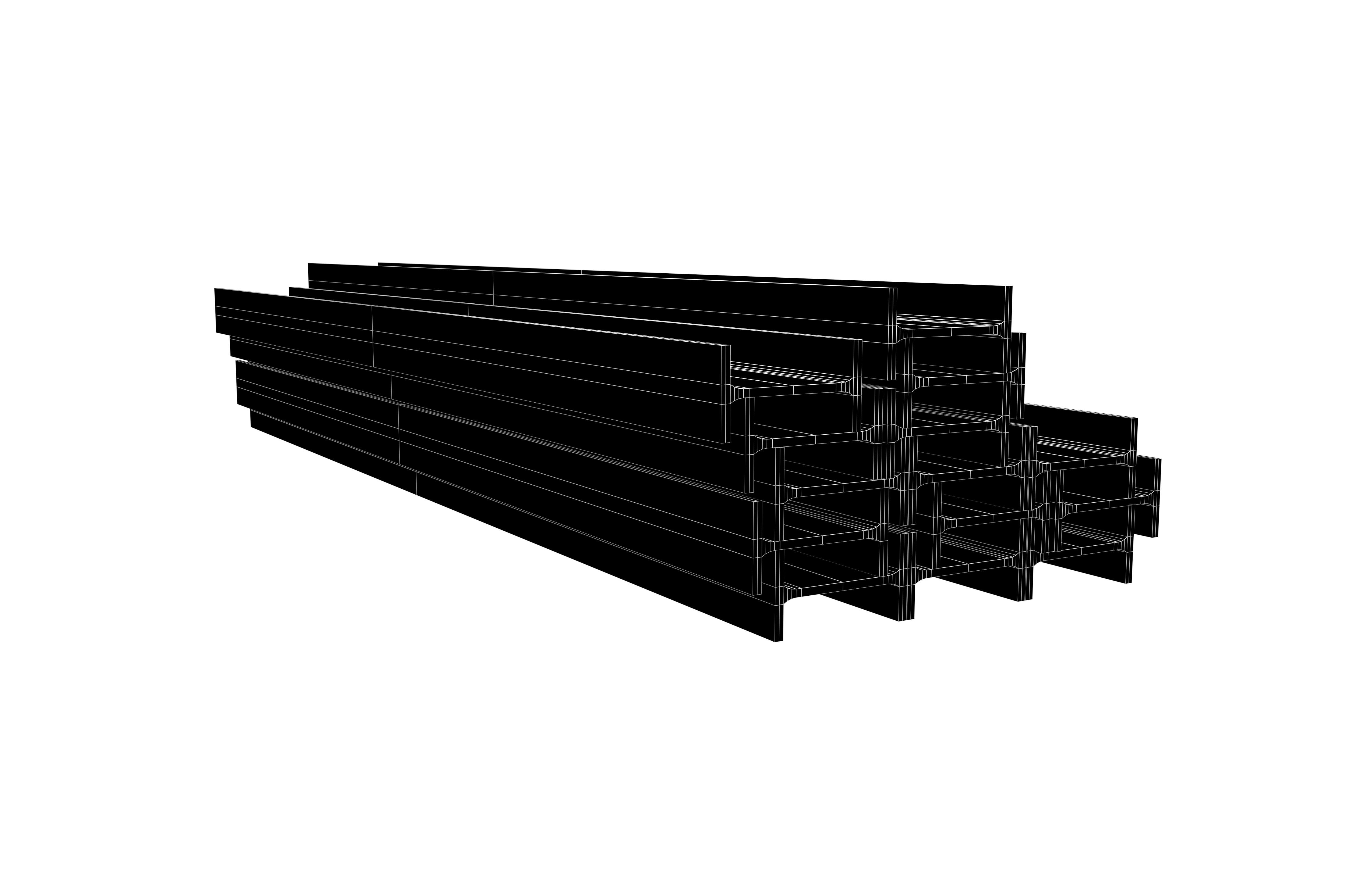 Stacked I Beam v1 009 Low-poly 3D model_5