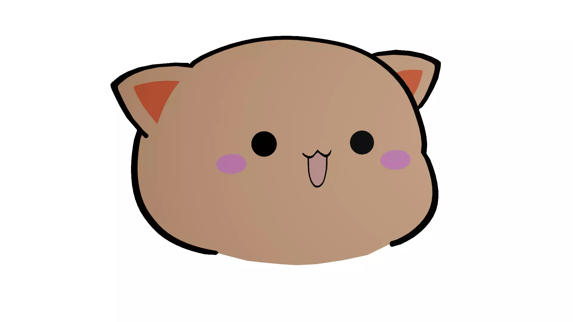 cute kawaii cat Free low-poly 3D model