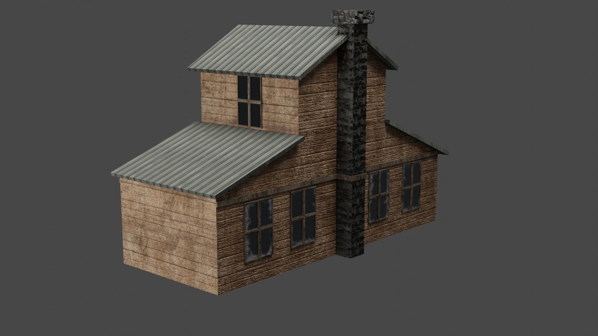 2 BUILDINGS FOR GAME  Low-poly 3D model_5