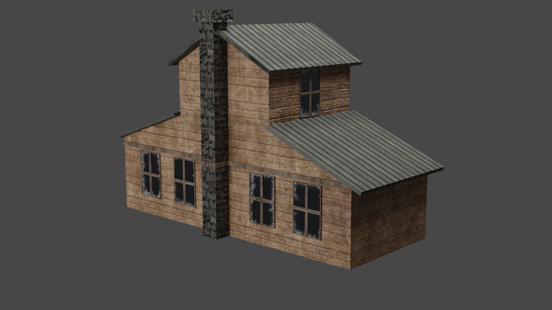 2 BUILDINGS FOR GAME  Low-poly 3D model_4