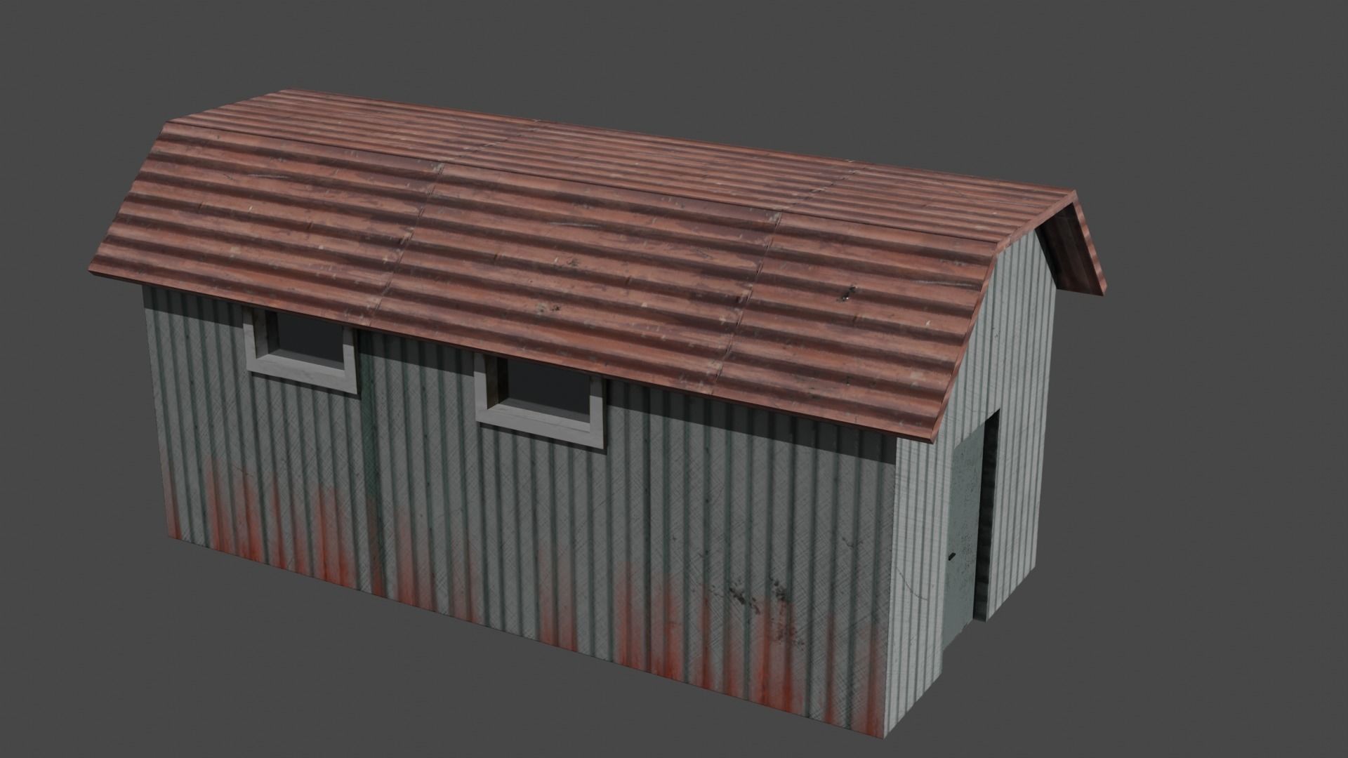 2 BUILDINGS FOR GAME  Low-poly 3D model_7