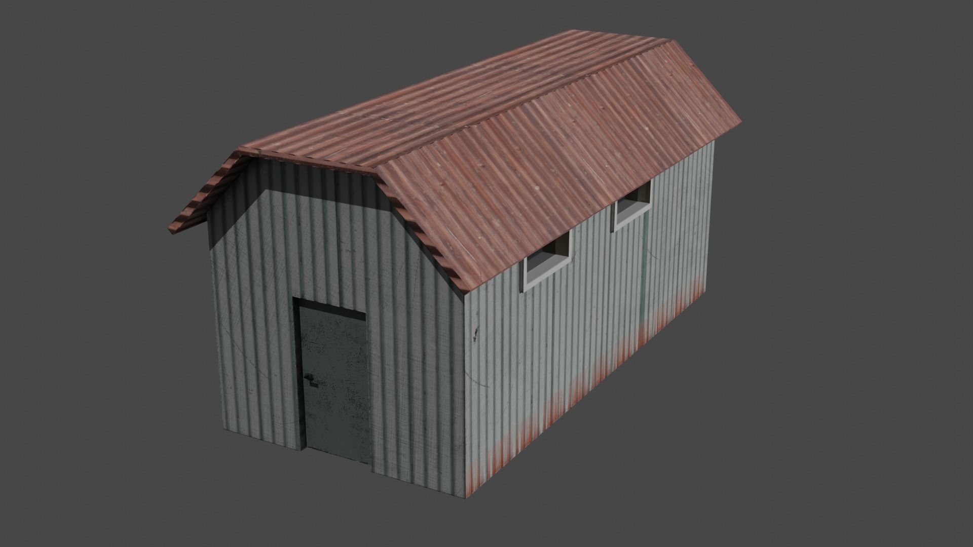 2 BUILDINGS FOR GAME  Low-poly 3D model_2