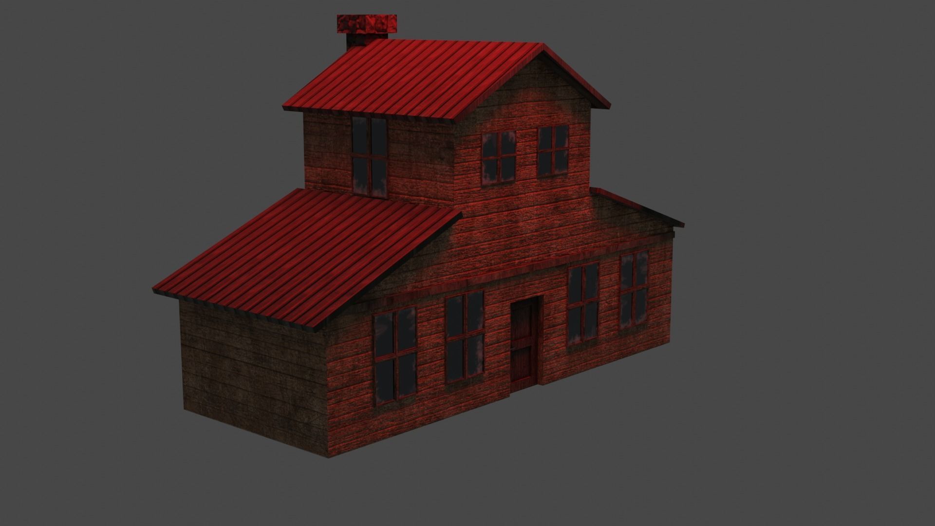 2 BUILDINGS FOR GAME  Low-poly 3D model_6