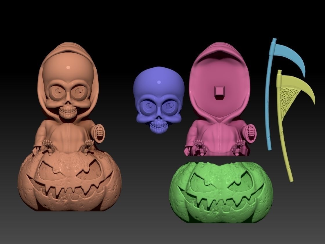 merry death on a pumpkin 3D print model_1