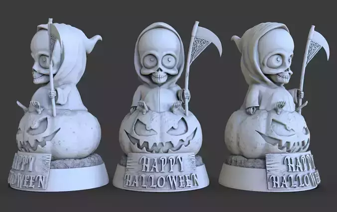 merry death on a pumpkin 3D print model
