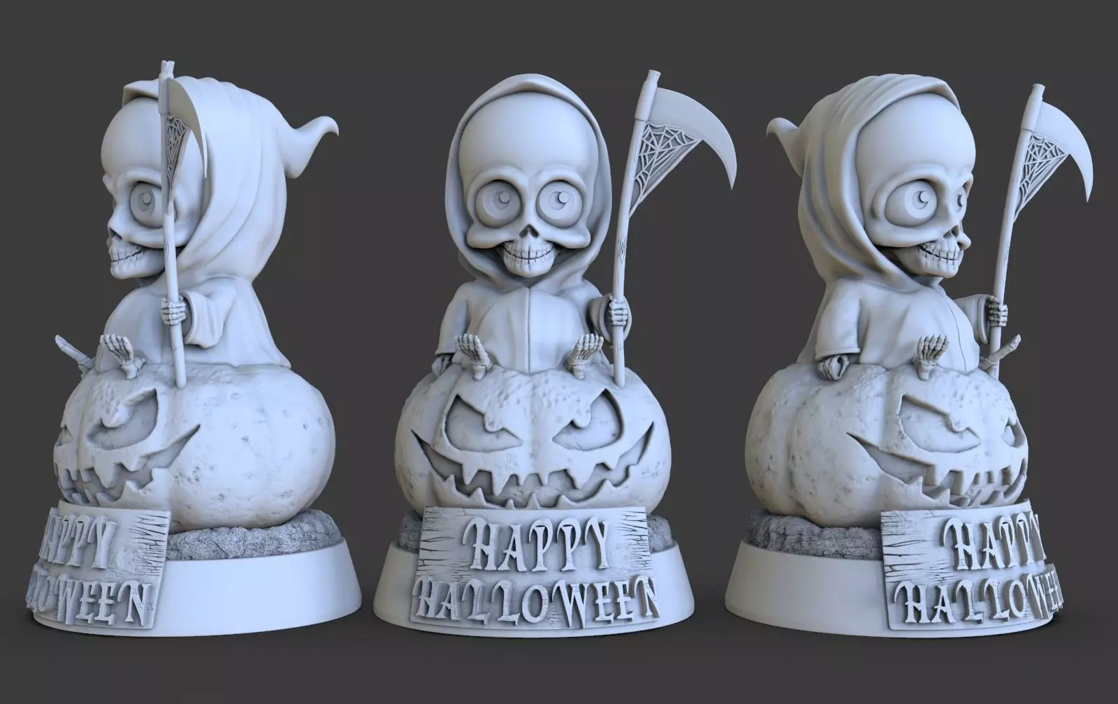 merry death on a pumpkin 3D print model_0