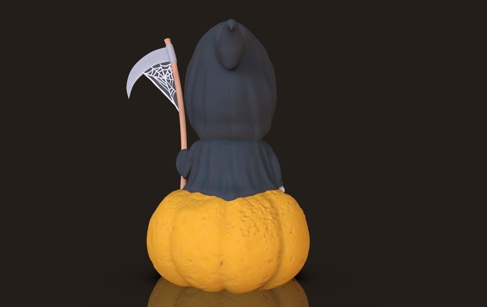 merry death on a pumpkin 3D print model_6