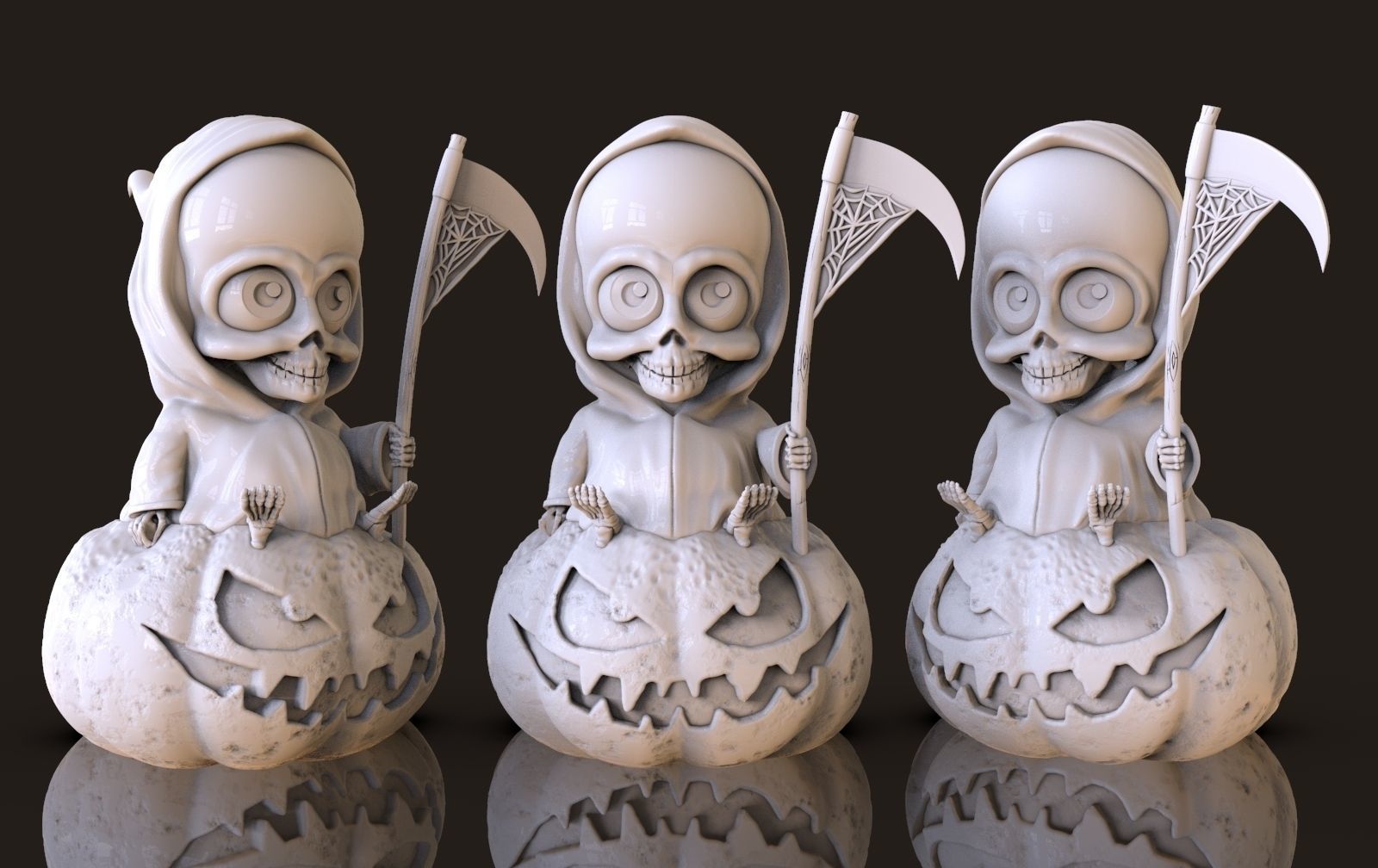 merry death on a pumpkin 3D print model_9