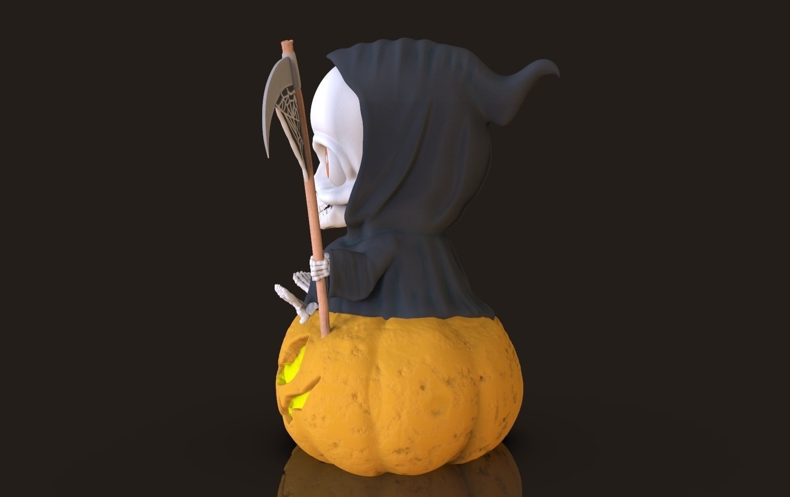 merry death on a pumpkin 3D print model_5