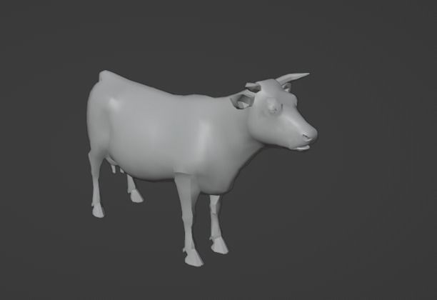 Low  Poly Cow 3D  Model  Low-poly 3D model_10