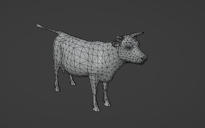 Low  Poly Cow 3D  Model  Low-poly 3D model_7