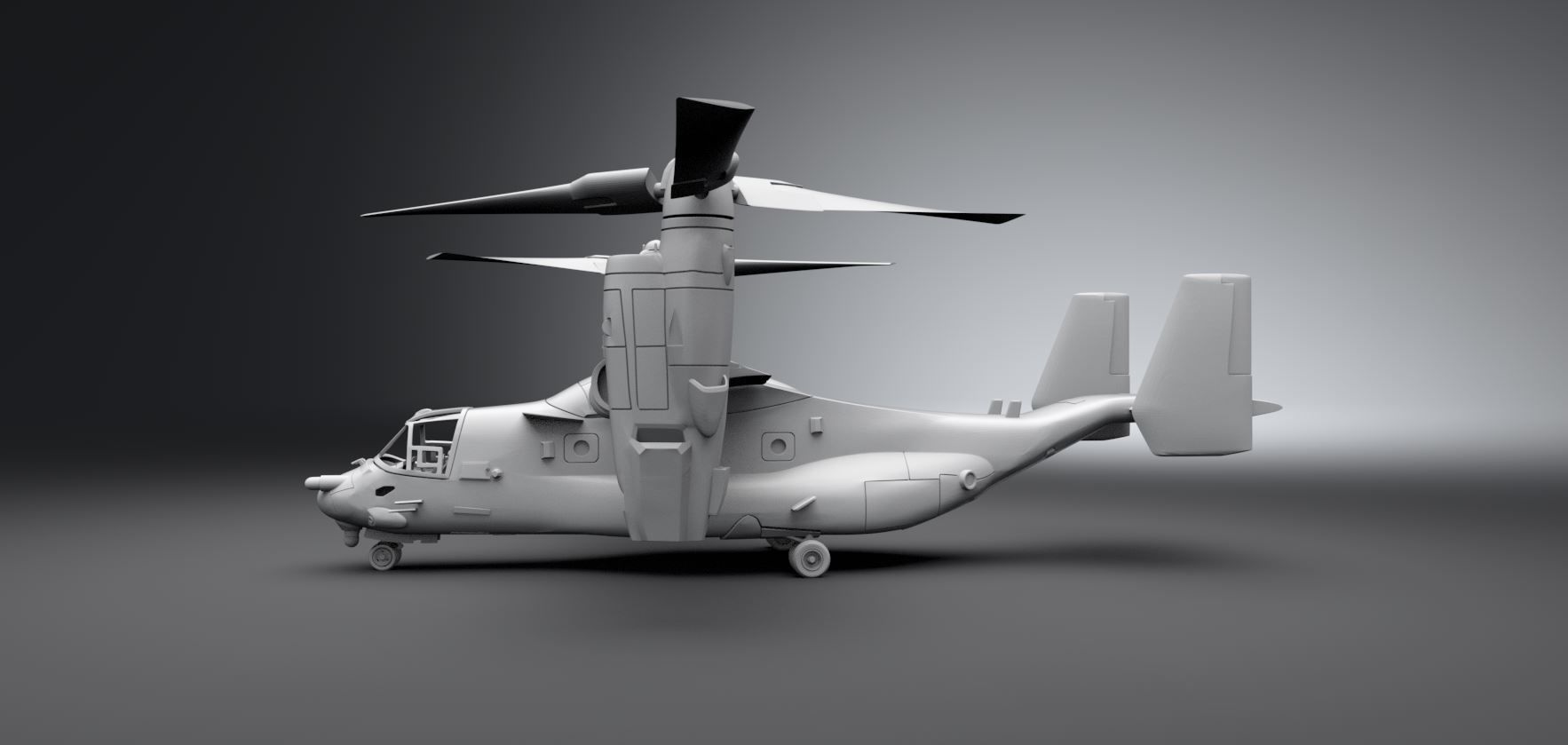 Bell Boeing V22 Osprey Scale model 3D print model_1