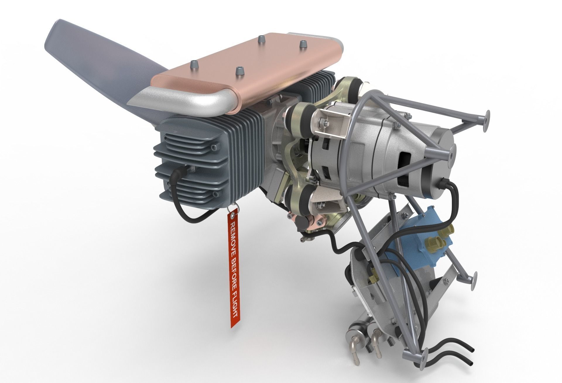 Drone Aircraft Engine  3D model_9