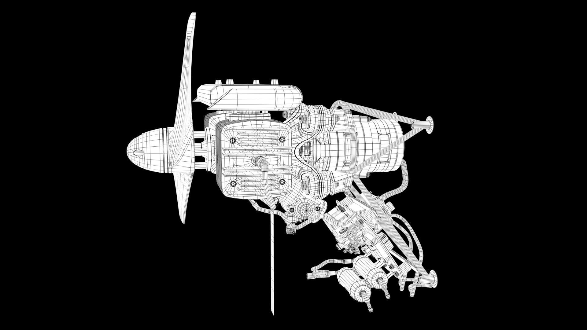 Drone Aircraft Engine  3D model_25