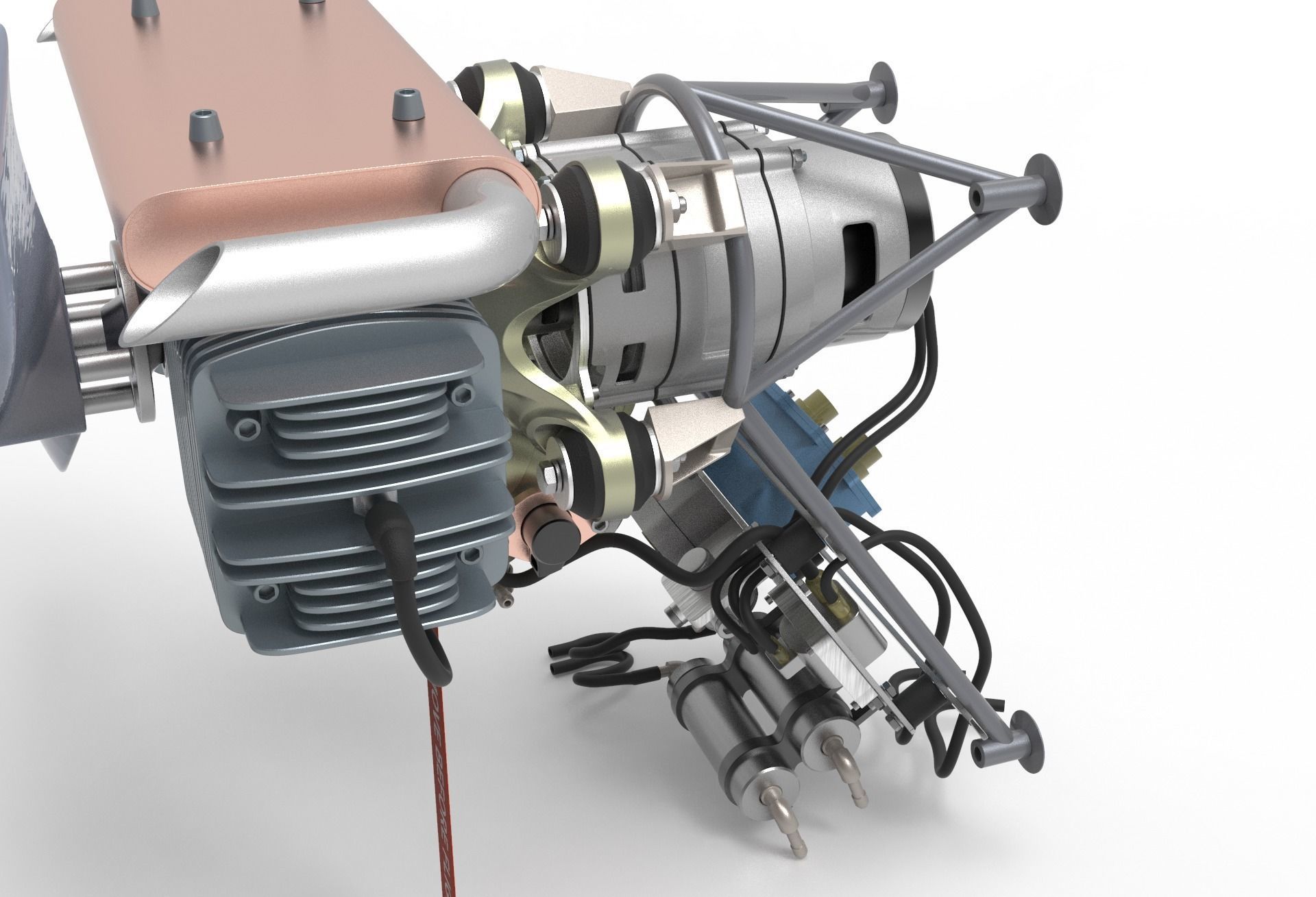 Drone Aircraft Engine  3D model_11