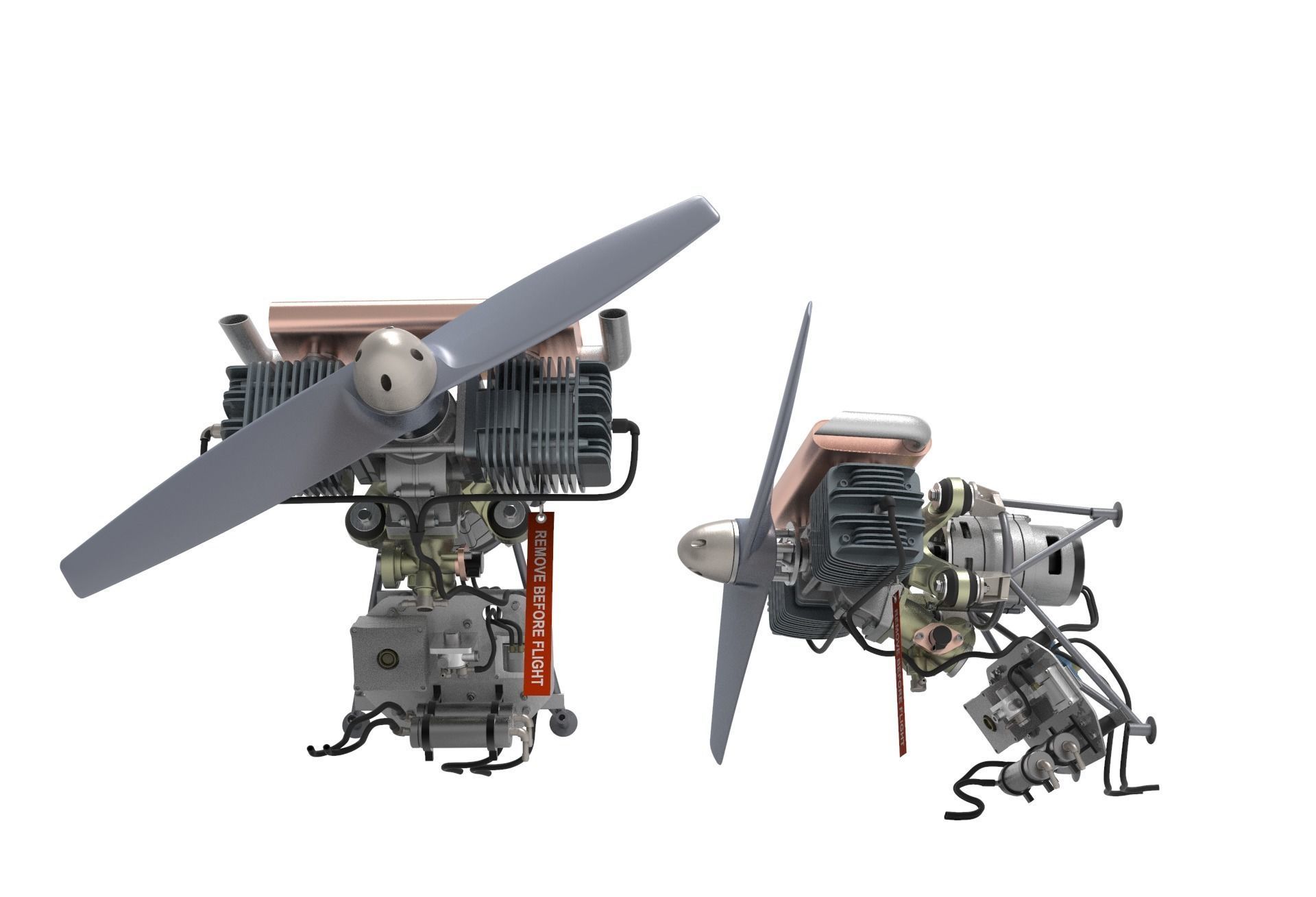 Drone Aircraft Engine  3D model_13