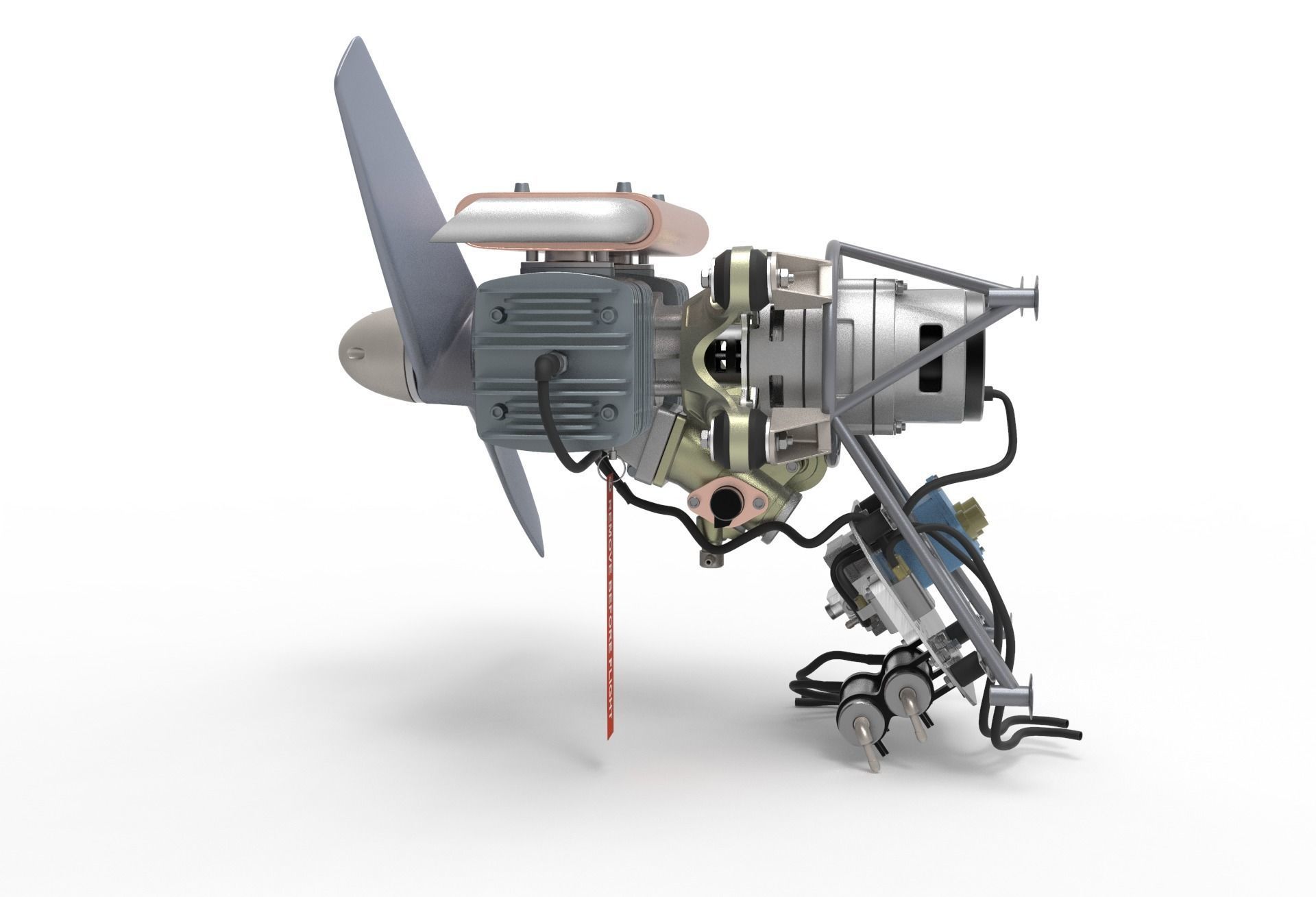 Drone Aircraft Engine  3D model_5