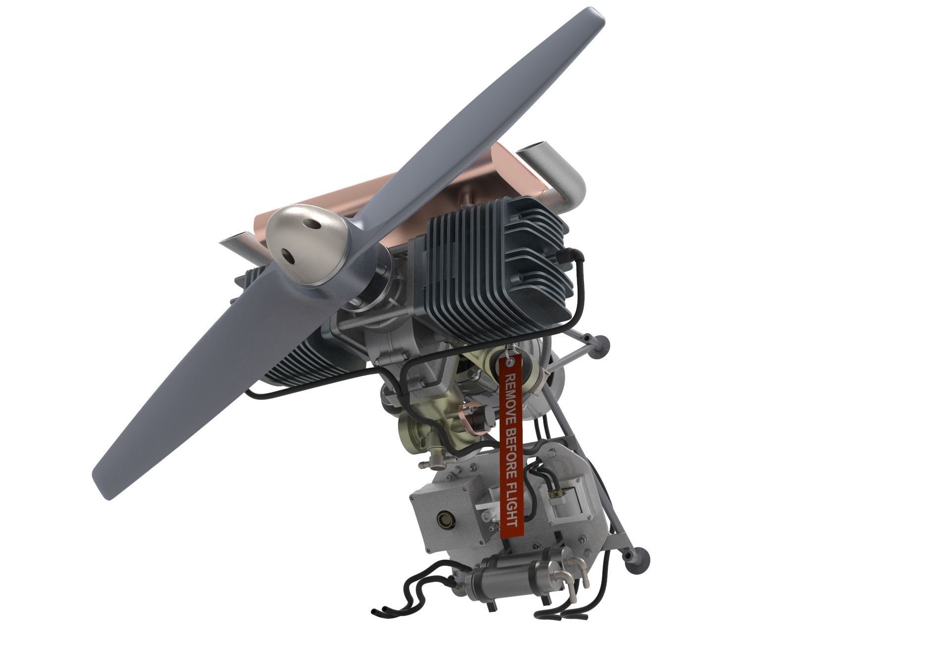 Drone Aircraft Engine  3D model_8