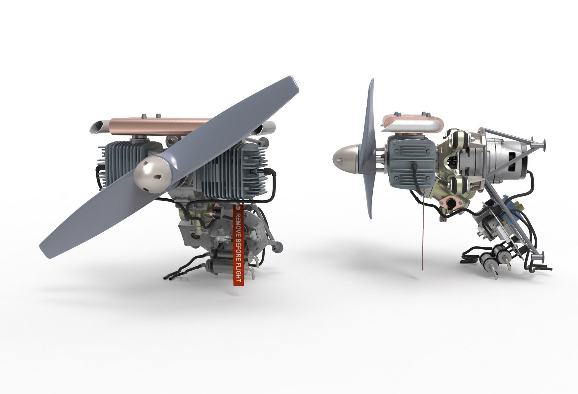 Drone Aircraft Engine  3D model_4