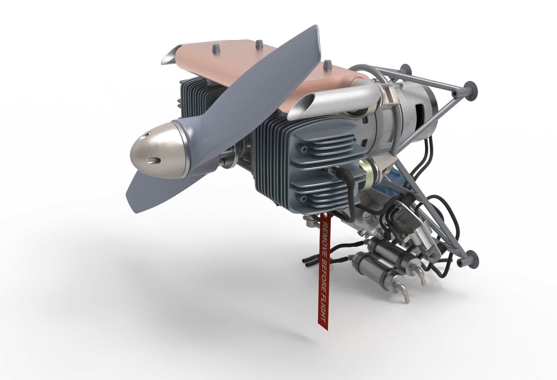 Drone Aircraft Engine  3D model_1