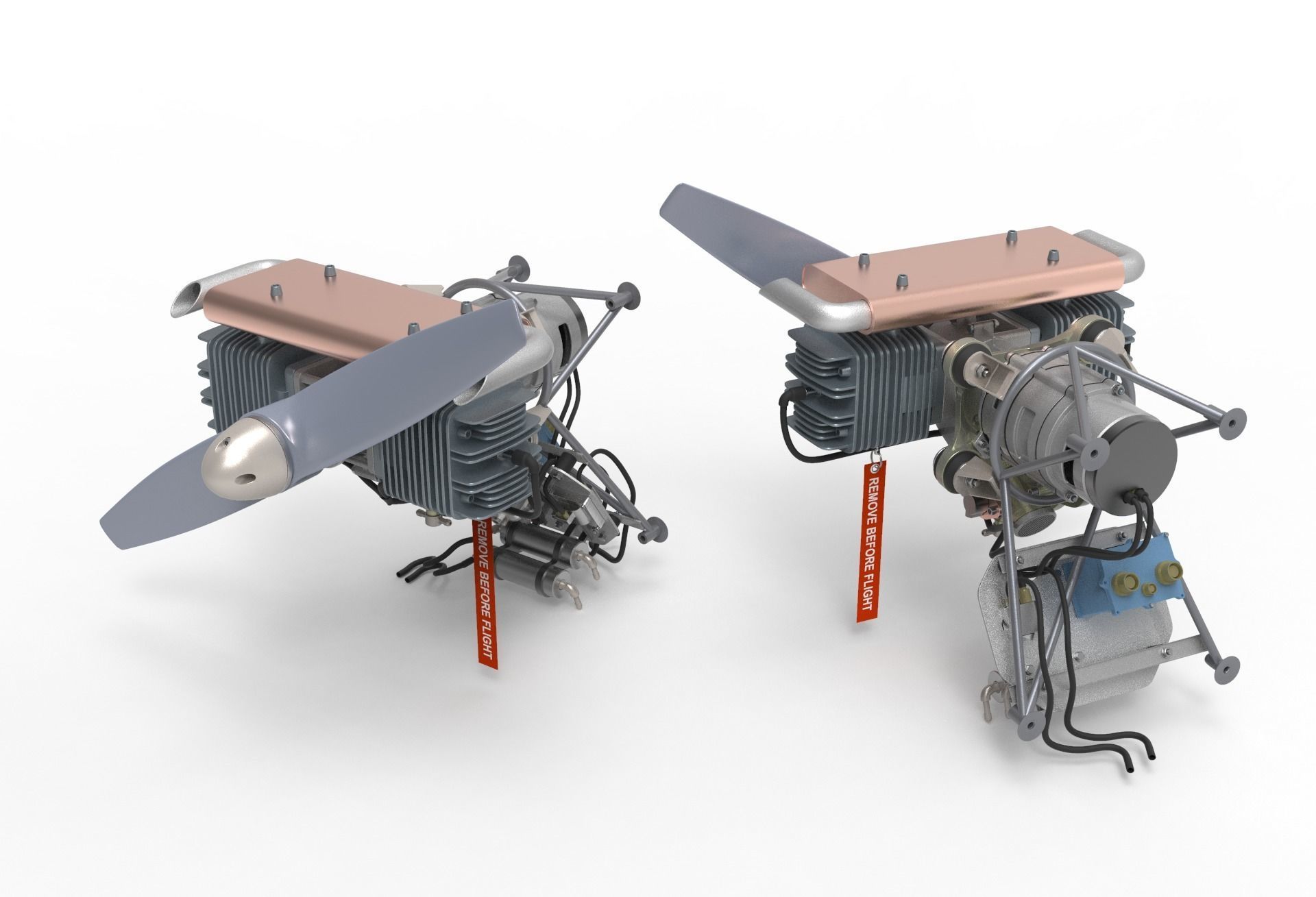 Drone Aircraft Engine  3D model_2