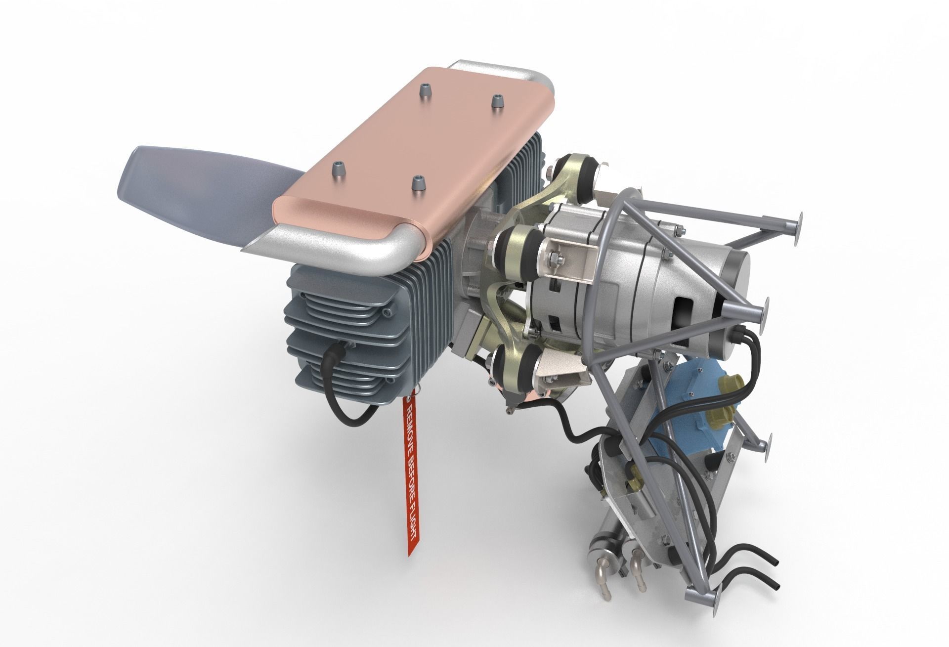 Drone Aircraft Engine  3D model_6