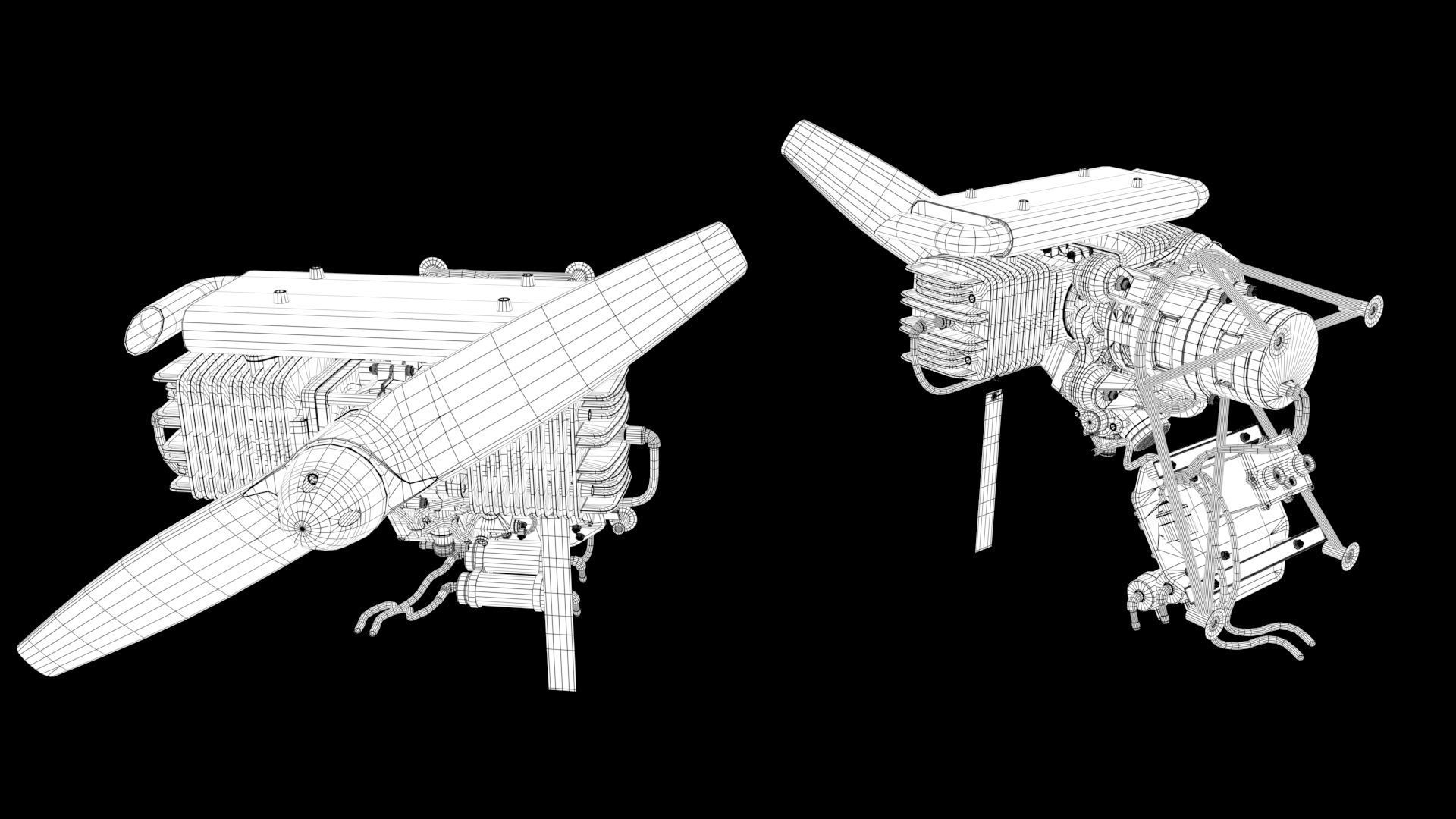 Drone Aircraft Engine  3D model_20