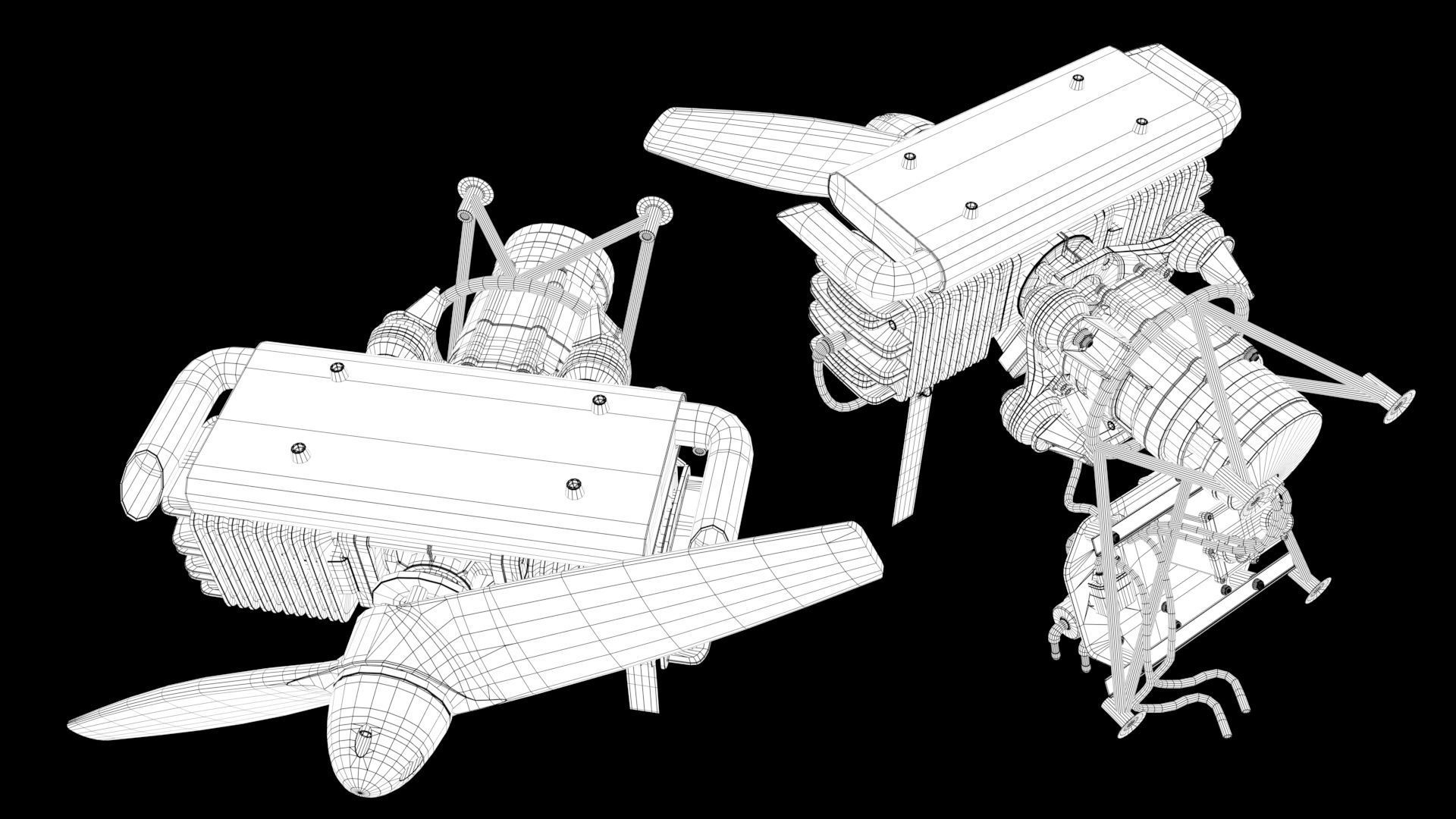 Drone Aircraft Engine  3D model_21