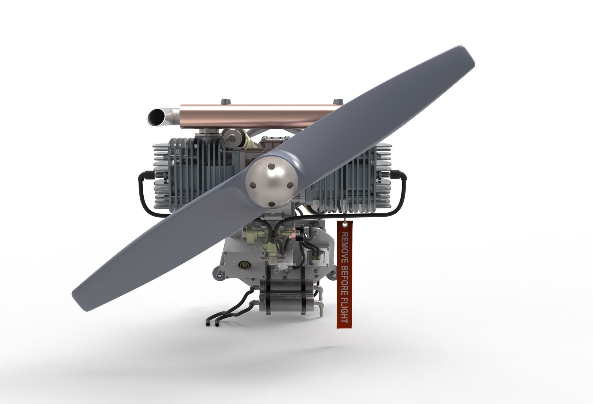 Drone Aircraft Engine  3D model_7