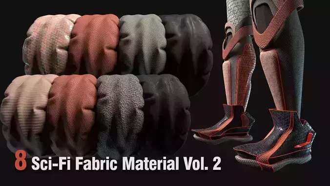 8 Sci-Fi Fabric Material Vol 2 -SBSAR