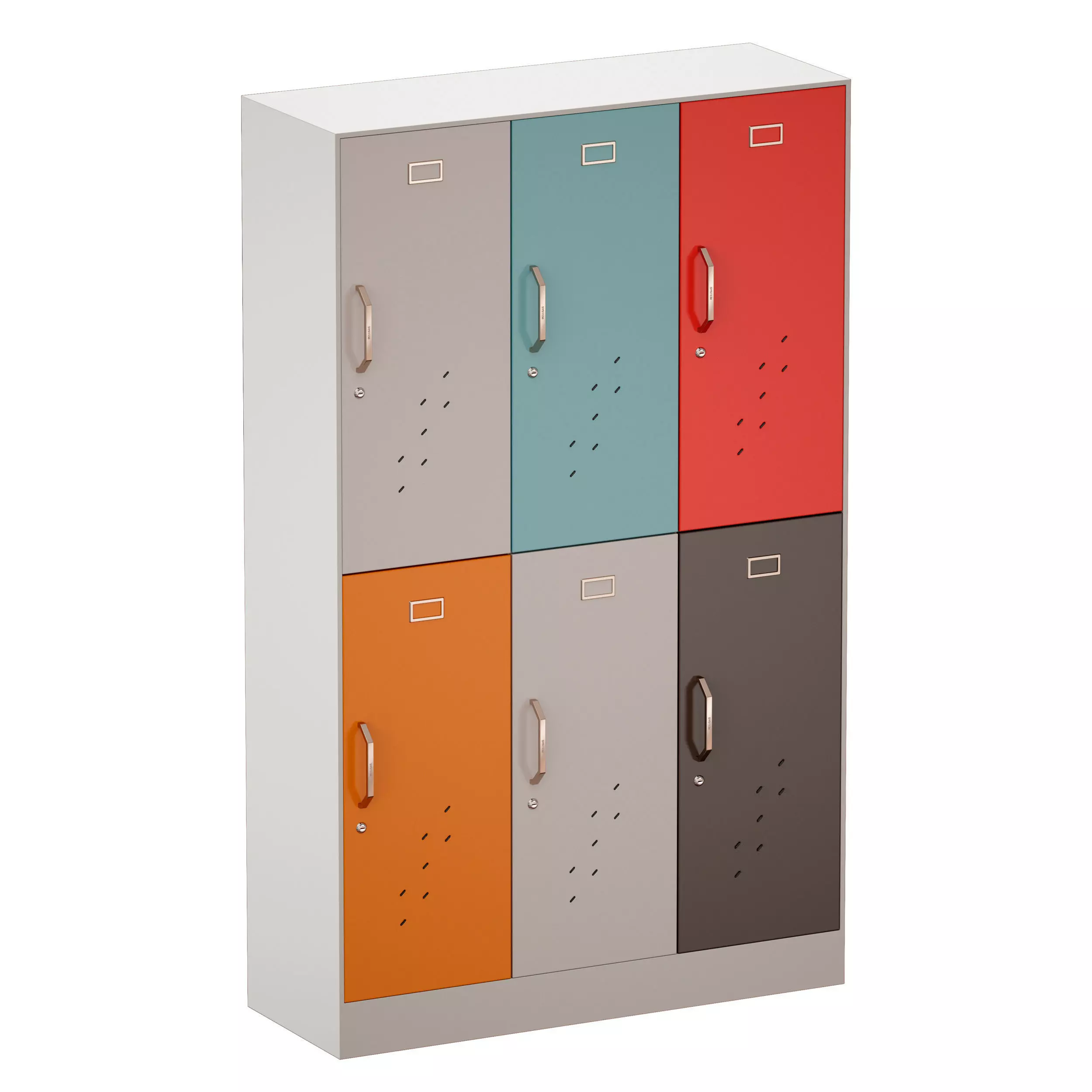 Sports locker for changing room 3D model_0