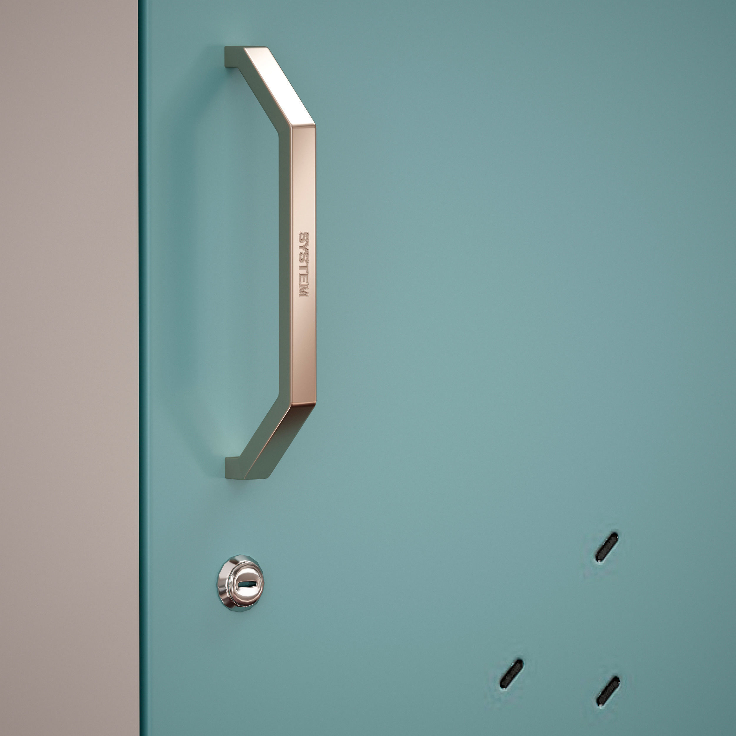 Sports locker for changing room 3D model_7