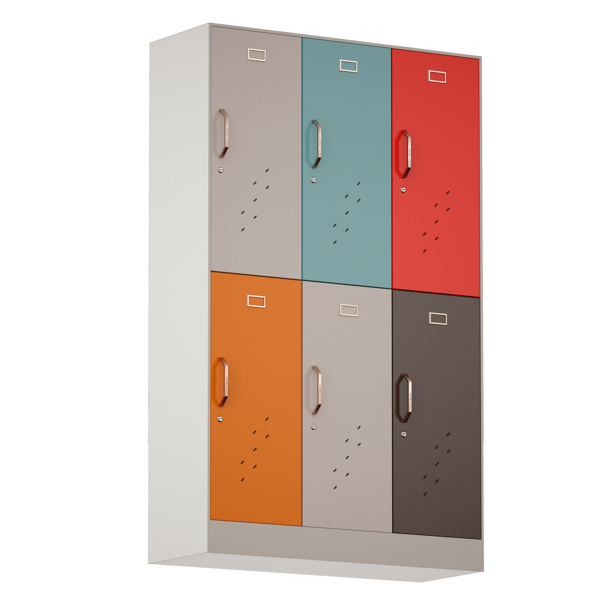 Sports locker for changing room 3D model_2