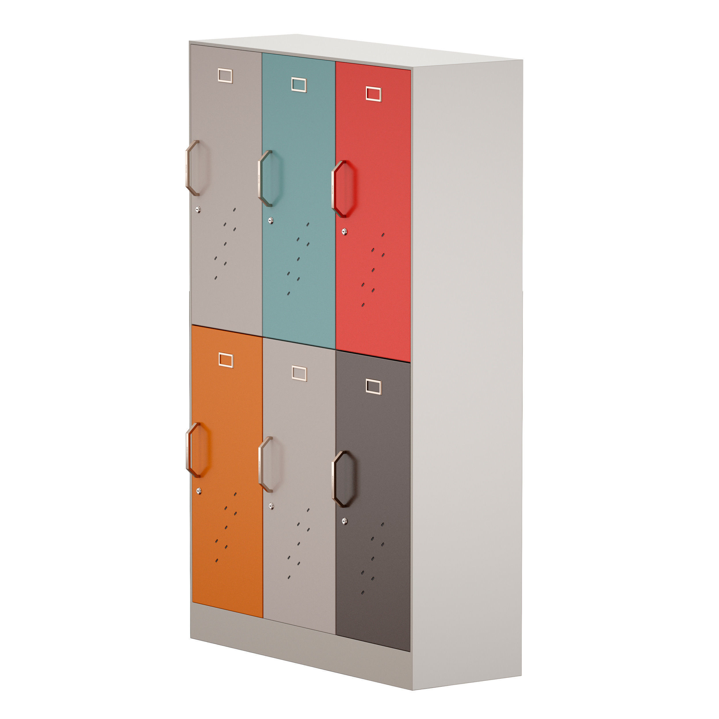 Sports locker for changing room 3D model_6