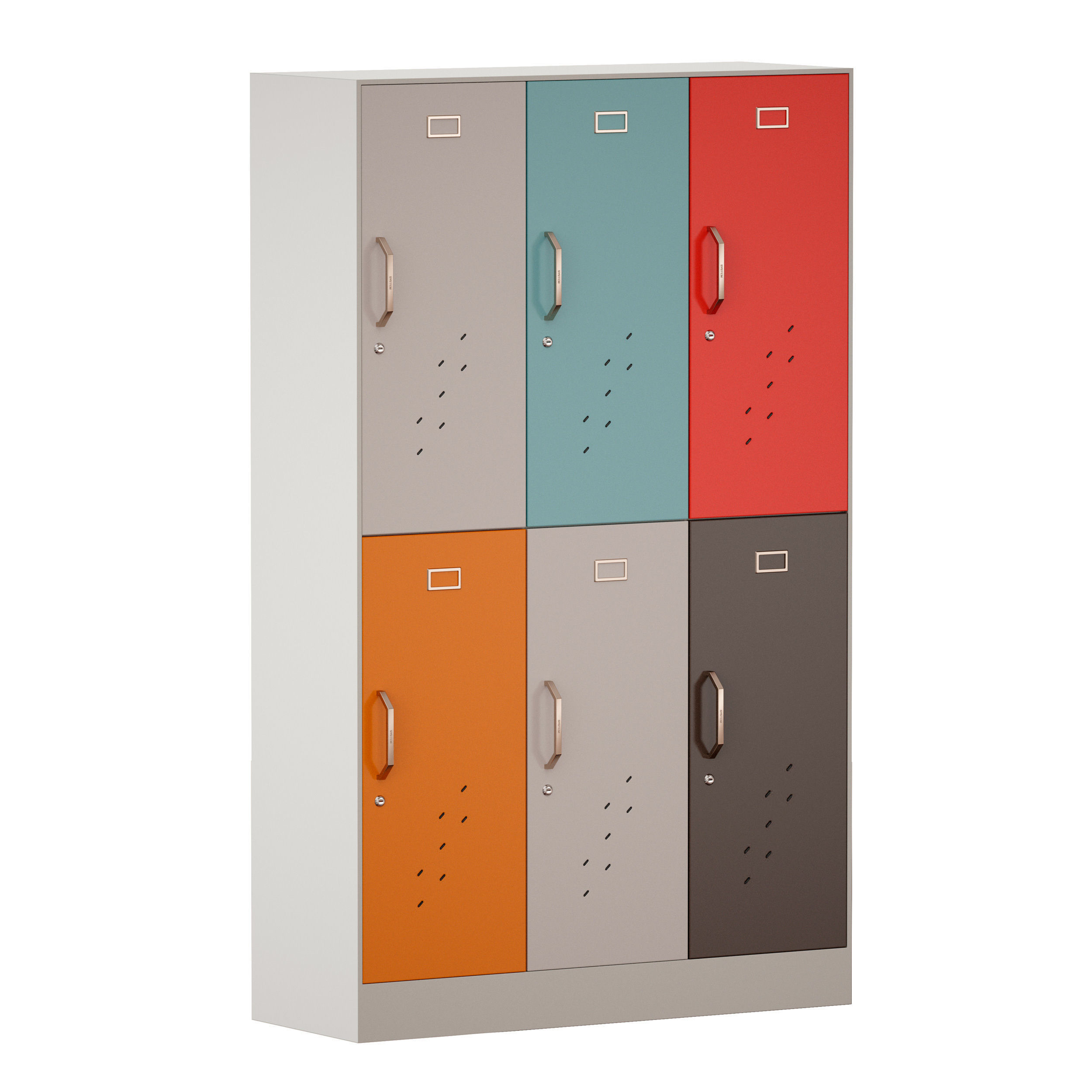 Sports locker for changing room 3D model_1