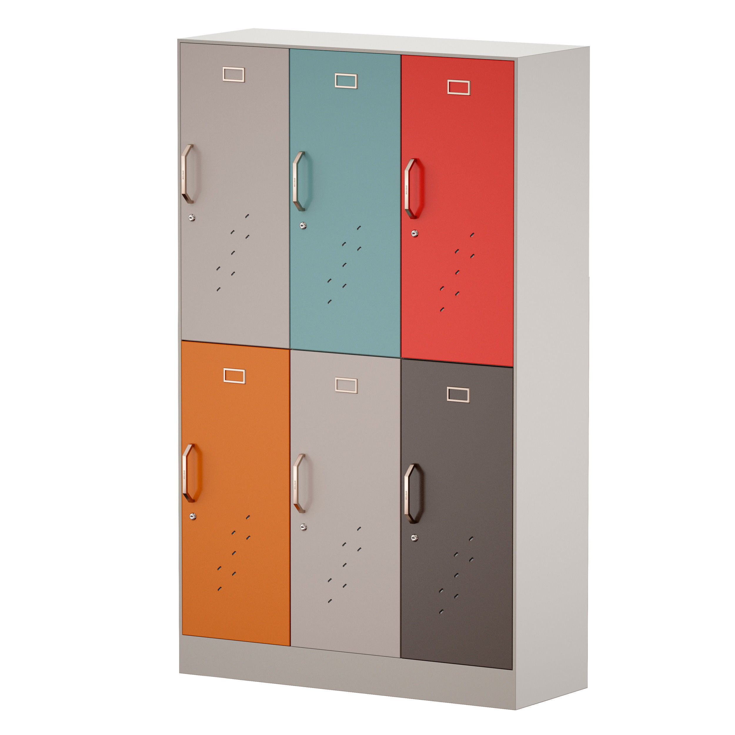 Sports locker for changing room 3D model_5