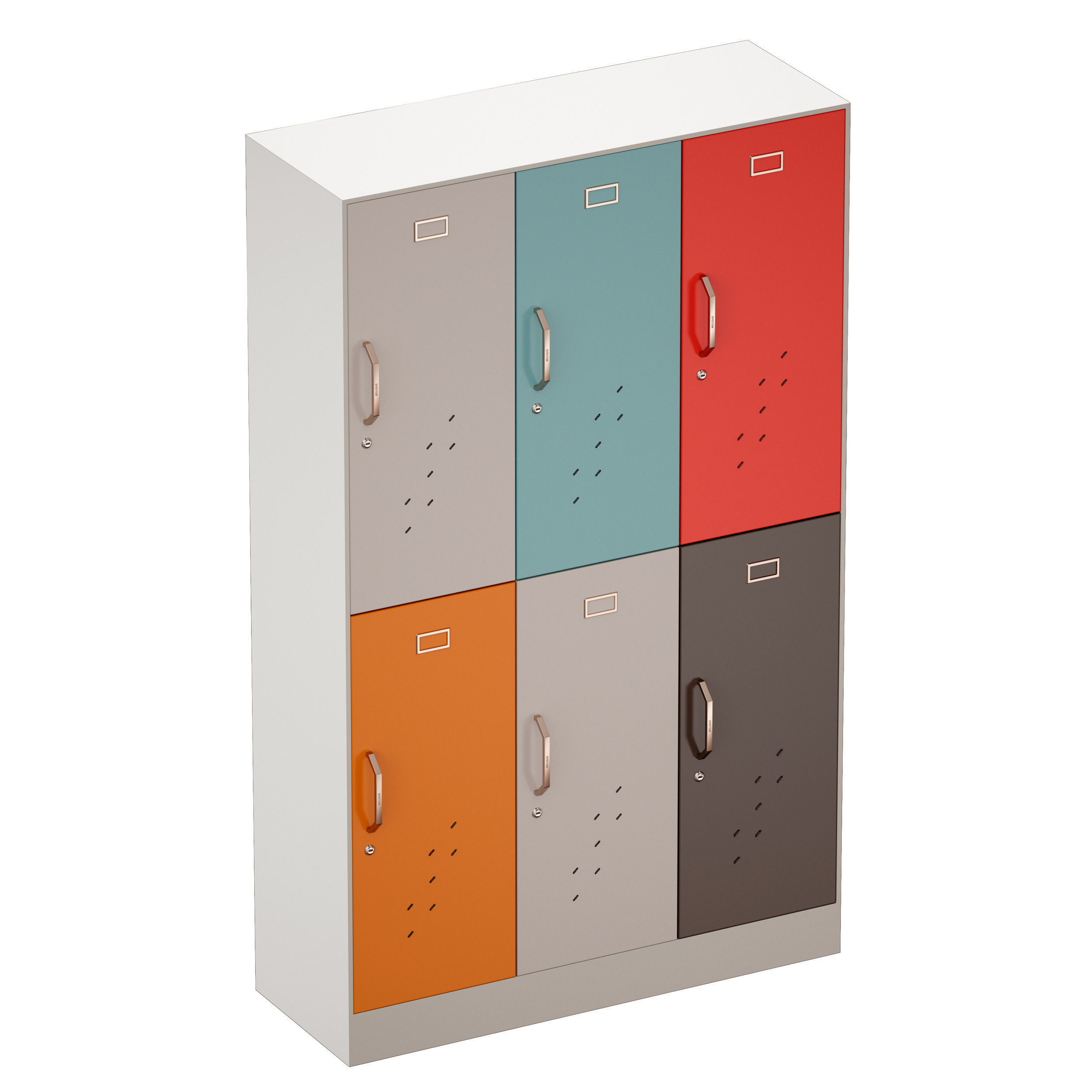 Sports locker for changing room 3D model_3