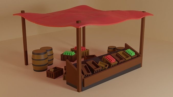 egyptian shop Free low-poly 3D model