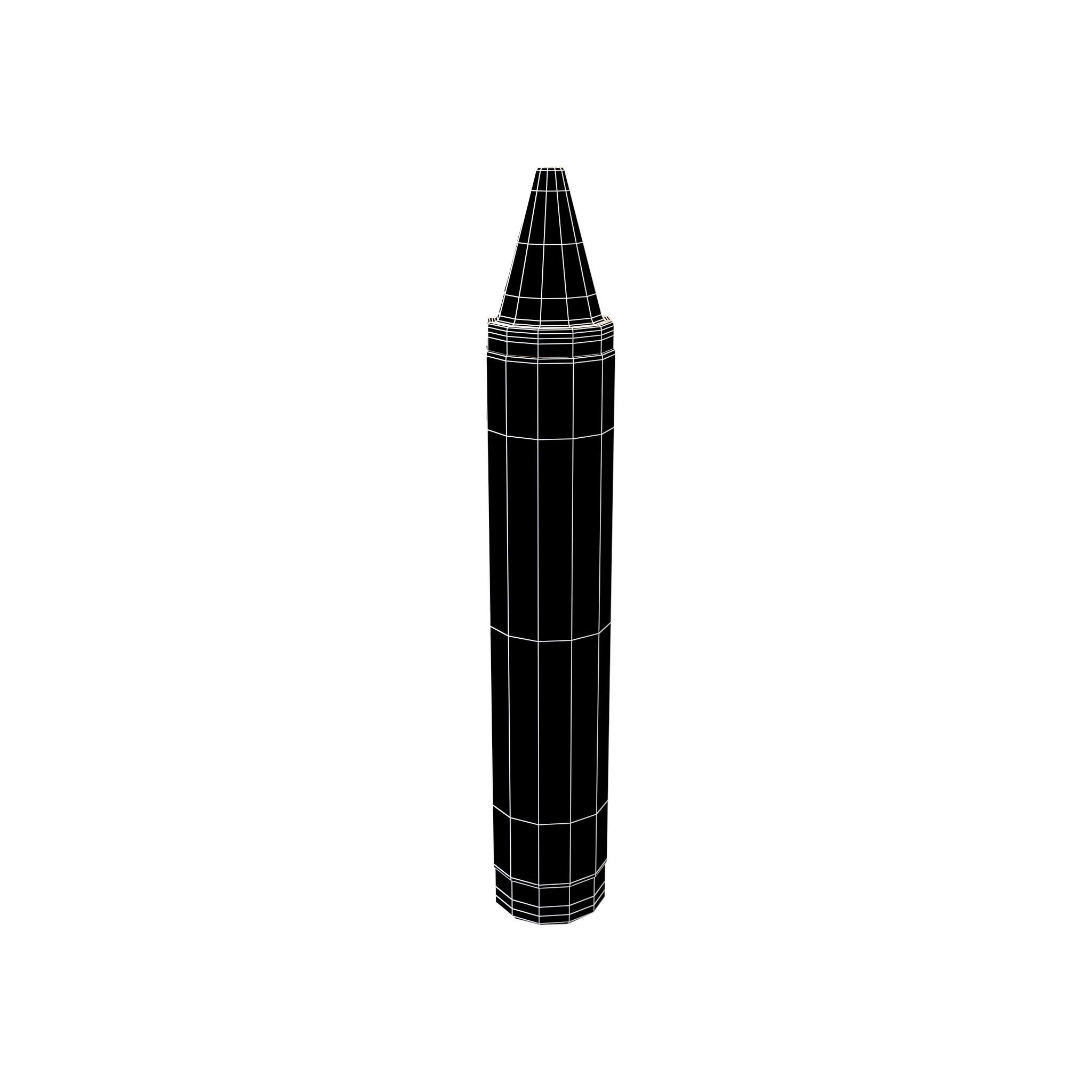 Crayon v1 002 Low-poly 3D model_4