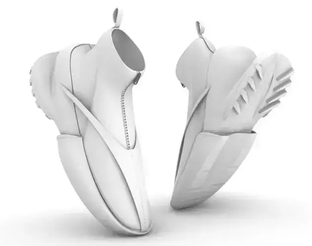 Sneakers 3d pair of shoes