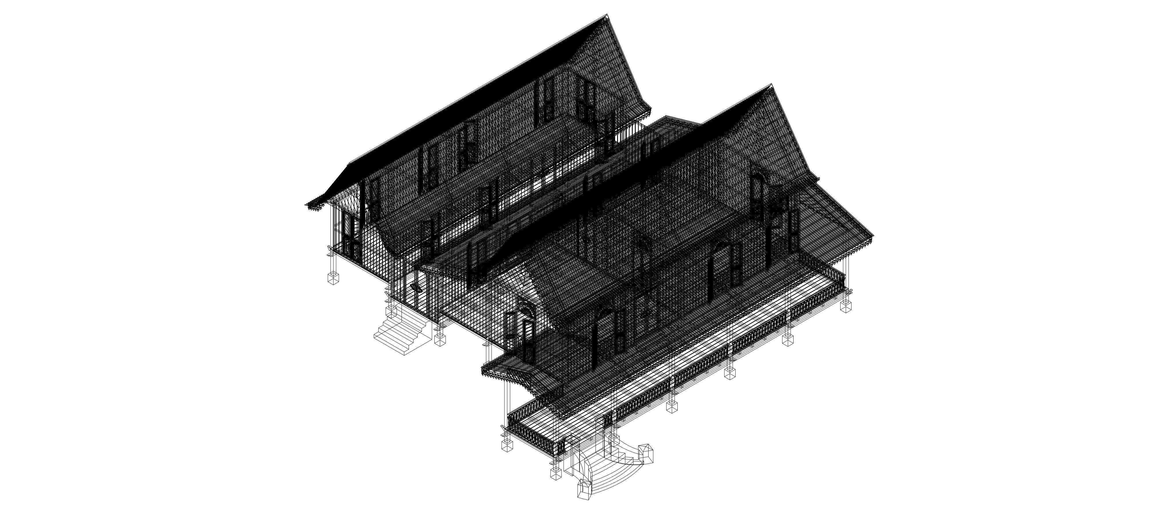 Rumah Melayu Melaka Malay Heritage House 3D model_18