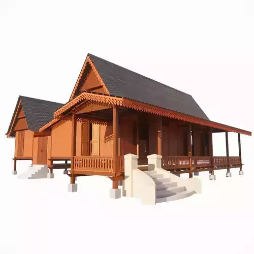 Rumah Melayu Melaka Malay Heritage House 3D model
