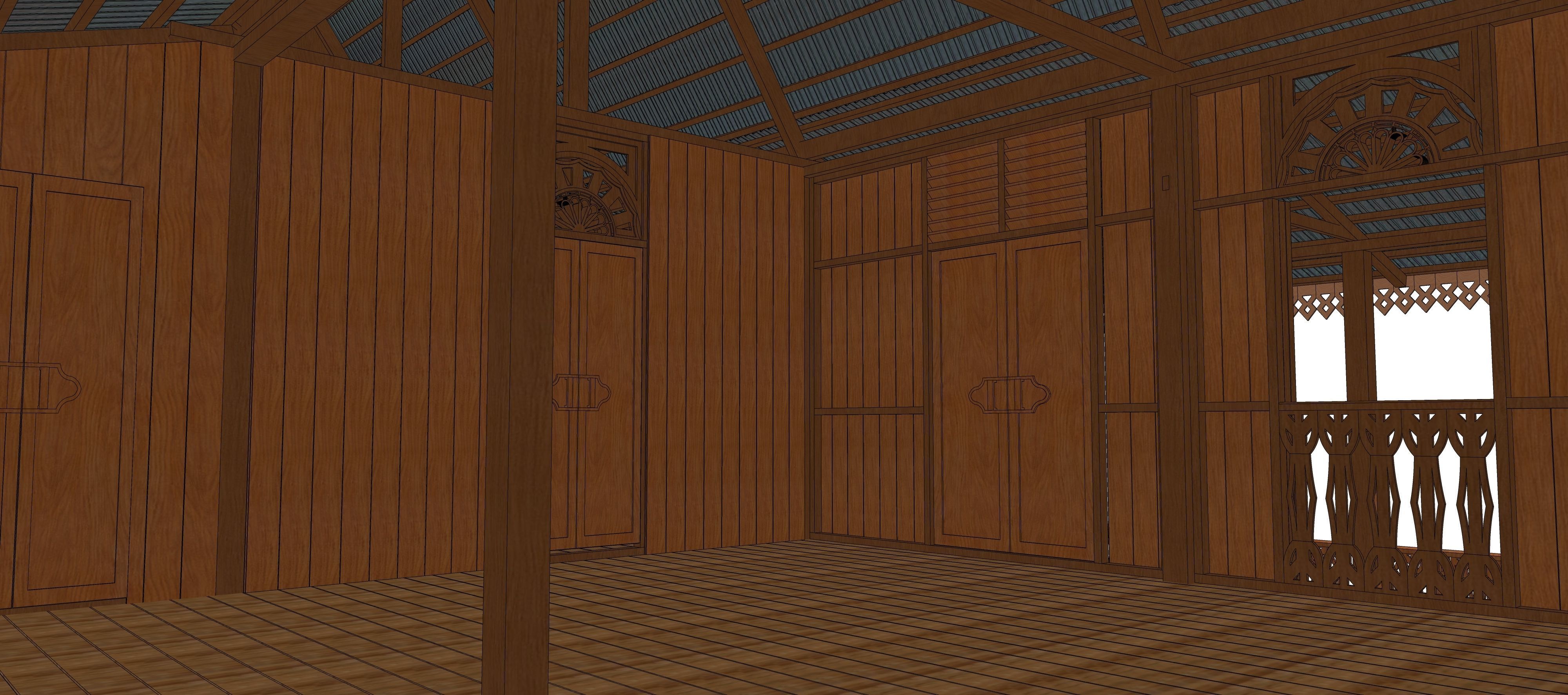 Rumah Melayu Melaka Malay Heritage House 3D model_6