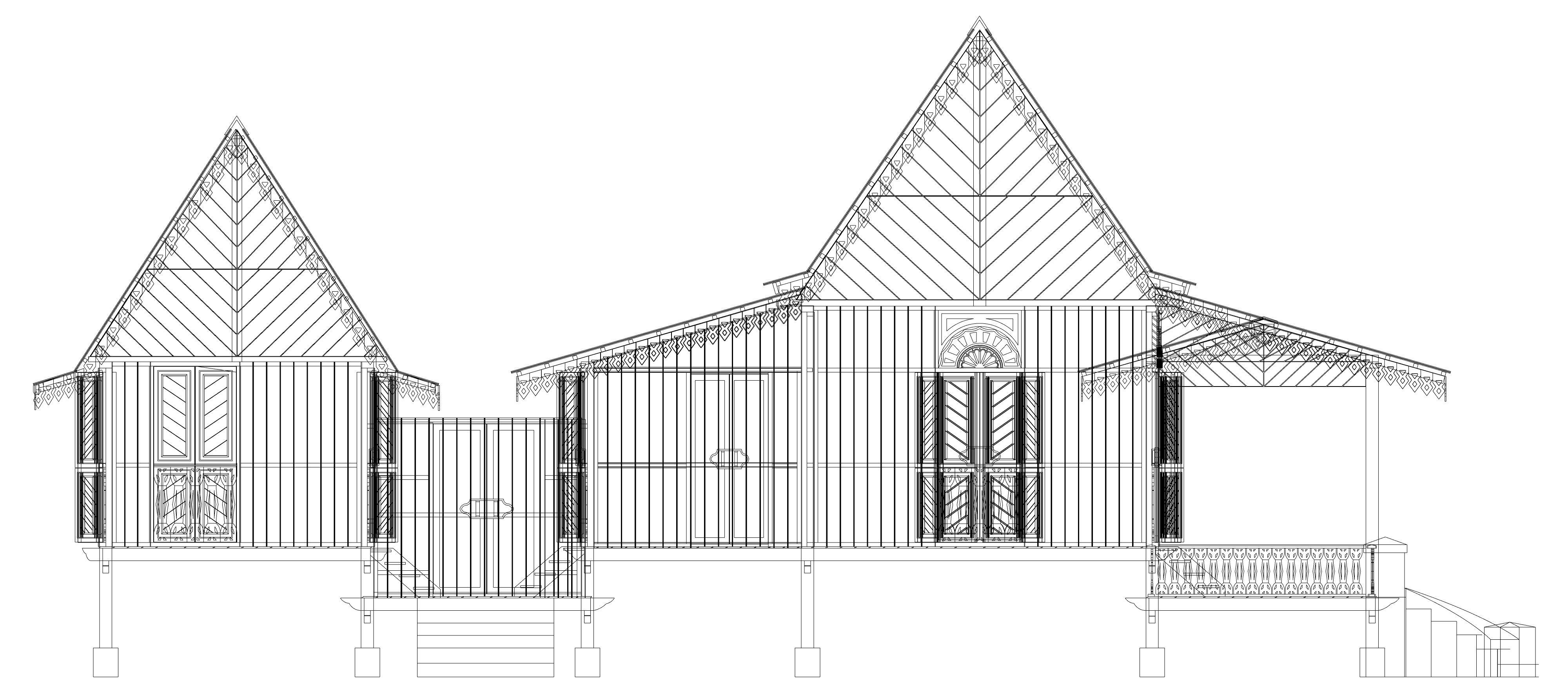 Rumah Melayu Melaka Malay Heritage House 3D model_19