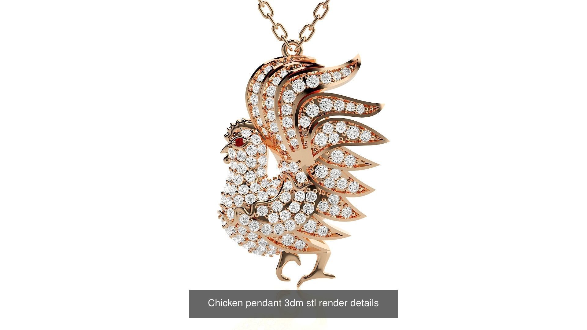 40 Animal Pendants Charms 3dm stl renders details 3D Model Collection_11