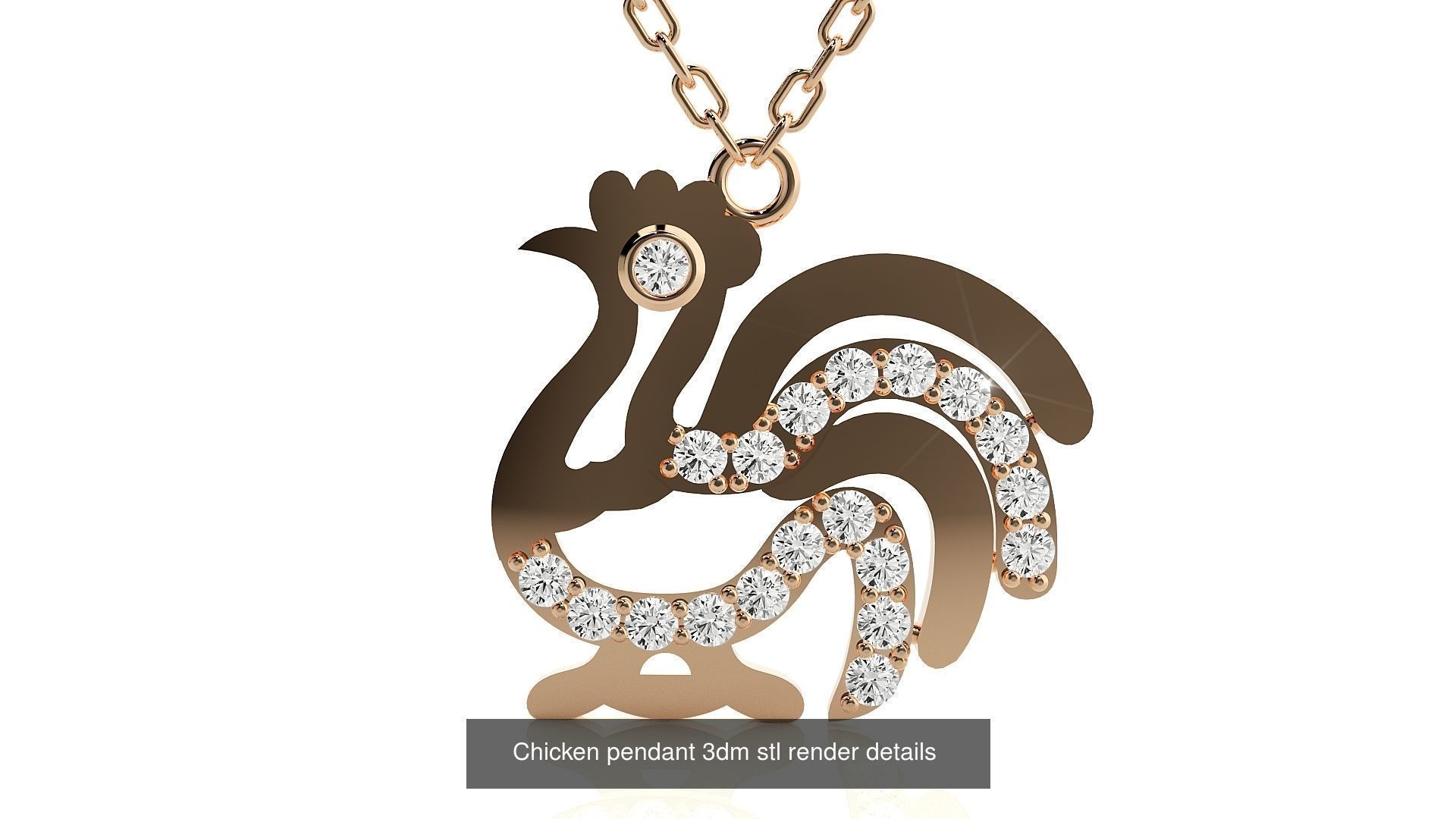 40 Animal Pendants Charms 3dm stl renders details 3D Model Collection_41